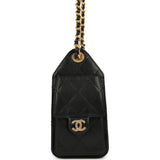 Chanel Mini 25 Hobo Bag Black Caviar Antique Gold Hardware