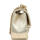 Chanel Mini CC Crush Flap Bag Light Gold Metallic Caviar Brushed Light Gold Hardware