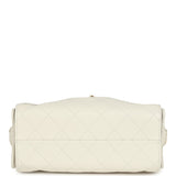 Chanel Mini 25 Hobo Bag White Caviar Antique Gold Hardware