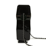 Pre-owned Chanel Limited Edition Robot Minaudière Bag Black Plexiglass and Crystals Ruthenium Hardware