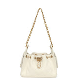 Chanel Mini 25 Hobo Bag White Caviar Antique Gold Hardware - Thumbnail View 7