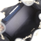 Chanel Mini 25 Hobo Bag Dark Blue Metallic Caviar Silver Hardware