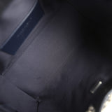 Chanel Small 25 Hobo Bag Dark Blue Metallic Caviar Silver Hardware