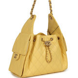 Chanel Small 25 Hobo Bag Yellow Caviar Antique Gold Hardware - Thumbnail View 2