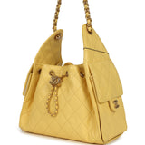 Chanel Small 25 Hobo Bag Yellow Caviar Antique Gold Hardware - Thumbnail View 3