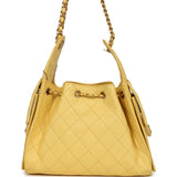 Chanel Small 25 Hobo Bag Yellow Caviar Antique Gold Hardware - Thumbnail View 5