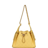Chanel Small 25 Hobo Bag Yellow Caviar Antique Gold Hardware - Thumbnail View 6