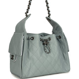 Chanel Small 25 Hobo Bag Light Blue Caviar Aged Ruthenium Hardware - Thumbnail View 2