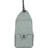 Chanel Small 25 Hobo Bag Light Blue Caviar Aged Ruthenium Hardware - Thumbnail View 3