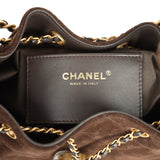Chanel Small 25 Hobo Bag Dark Brown Suede Antique Gold Hardware - Thumbnail View 9
