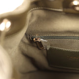 Chanel Mini Duma Drawstring Backpack Khaki Lambskin Light Gold Hardware