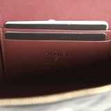 Chanel Top Handle Long Vanity Case with Chain Black Caviar Light Gold Hardware