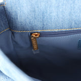 Chanel Small Supple Twins Hobo Bag Light Blue Denim Brushed Gold Hardware