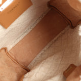 Chanel Medium 25 Hobo Bag Beige Suede and White Shearling Antique Gold Hardware