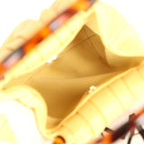 Chanel Mini Pouch Yellow Shiny Lambskin Tortoiseshell Plexiglass Gold Hardware