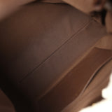 Chanel Maxi Hobo Bag Dark Brown Suede Antique Gold Hardware