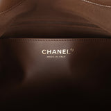 Chanel Maxi Hobo Bag Dark Brown Suede Antique Gold Hardware