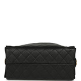 Chanel Medium 25 Hobo Bag Black Caviar Antique Gold Hardware