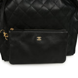 Chanel Medium 25 Hobo Bag Black Caviar Antique Gold Hardware