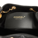 Chanel Medium 25 Hobo Bag Black Caviar Antique Gold Hardware