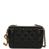 Chanel Small Pearl Crush Vanity Case Black Lambskin Brushed Gold Hardware
