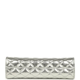 Chanel Small Quilted CC Shoulder Bag Metallic Silver Aged Calfskin Gold Hardware