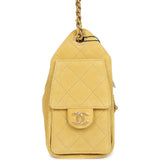 Chanel Mini 25 Hobo Bag Yellow Suede Antique Gold Hardware - Thumbnail View 3