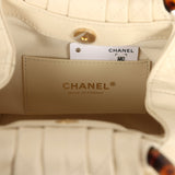 Chanel Small Pouch Light Beige Lambskin Tortoiseshell Hardware