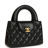 Pre-owned Chanel Small Kelly Shopper Black Shiny Aged Calfskin Brushed Gold Hardware - Thumbnail View 2