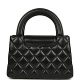 Pre-owned Chanel Small Kelly Shopper Black Shiny Aged Calfskin Brushed Gold Hardware - Thumbnail View 4