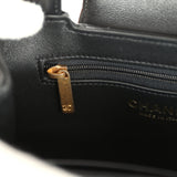 Pre-owned Chanel Small Kelly Shopper Black Shiny Aged Calfskin Brushed Gold Hardware - Thumbnail View 10