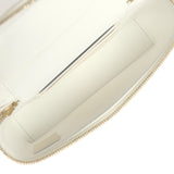 Chanel Trendy Top Handle Long Vanity Case with Chain White Caviar Light Gold Hardware
