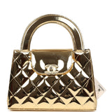 Chanel Small Kelly Shopper Light Gold Metallic Mirror Calfskin Light Gold Hardware - Thumbnail View 1