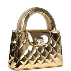 Chanel Small Kelly Shopper Light Gold Metallic Mirror Calfskin Light Gold Hardware