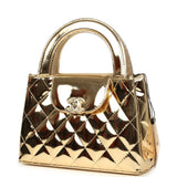 Chanel Small Kelly Shopper Light Gold Metallic Mirror Calfskin Light Gold Hardware - Thumbnail View 5