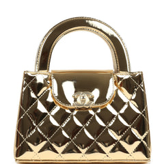 Chanel Small Kelly Shopper Light Gold Metallic Mirror Calfskin Light Gold Hardware