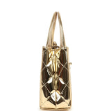Chanel Small Kelly Shopper Light Gold Metallic Mirror Calfskin Light Gold Hardware - Thumbnail View 3