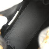 Chanel Small 25 Hobo Bag Black Washed Denim Antique Gold Hardware