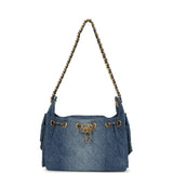 Chanel Mini 25 Hobo Bag Blue Washed Denim Antique Gold Hardware - Thumbnail View 6