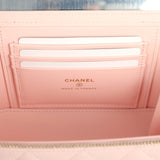 Chanel Small Classic Vanity Case Light Pink Shiny Caviar Light Gold Hardware