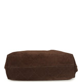 Chanel Maxi Hobo Bag Dark Brown Suede Antique Gold Hardware - Thumbnail View 7