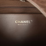 Chanel Maxi Hobo Bag Dark Brown Suede Antique Gold Hardware - Thumbnail View 9