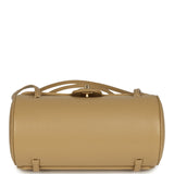 Chanel Preppy Coco Bowling Bag Dark Beige Shiny Caviar Brushed Gold Hardware