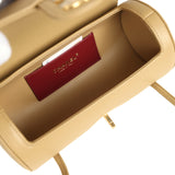 Chanel Preppy Coco Bowling Bag Dark Beige Shiny Caviar Brushed Gold Hardware