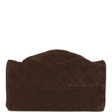Chanel Medium 25 Hobo Bag Dark Brown Suede Antique Gold Hardware - Thumbnail View 7