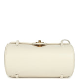 Chanel Preppy Coco Bowling Bag White Shiny Caviar Brushed Gold Hardware - Thumbnail View 6