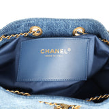 Chanel Small 25 Hobo Bag Blue Washed Denim Antique Gold Hardware - Thumbnail View 9