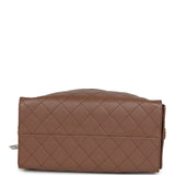 Chanel Medium 25 Hobo Bag Brown Caviar Antique Gold Hardware