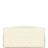 Chanel Medium 25 Hobo Bag White Caviar Antique Gold Hardware