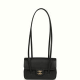 Chanel Preppy Coco Clutch with Straps Black Shiny Caviar Brushed Gold Hardware